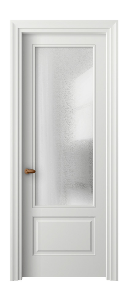 Межкомнатная дверь Эссе 8542 Матовый светло-серый Фактурное стекло "Лёд", триплекс Цена 76299 ₽ | Volhovec