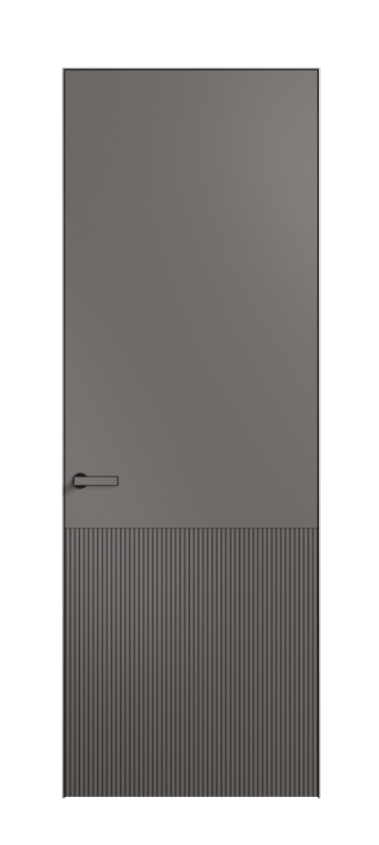 Дверь межкомнатная Вельвет АКП 8204 Матовый классический серый. Скрытый короб Черный Цена 70469 . Фабрика дверей Волховец 8 (800) 551 43 19 Межкомнатная дверь Вельвет АКП 8204 Матовый классический серый. Цена 70469 | Volhovec