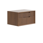 Тумба подвесная прикроватная Velvet 2 ящика дуб каштановый матовый