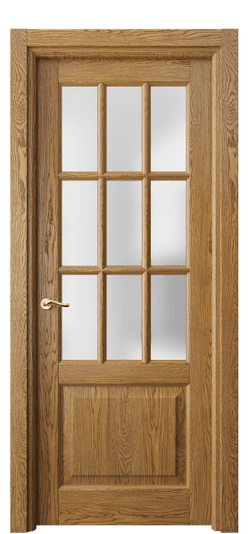 Дверь межкомнатная 0748 ДМД.Б САТ. Цвет Дуб медовый брашированный. Материал Массив дуба брашированный. Коллекция Лигнум. Картинка.