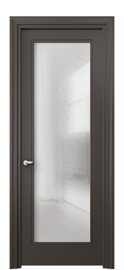 Дверь межкомнатная 8502 МАН ЛЕД. Цвет Матовый антрацит. Материал Гладкая эмаль. Коллекция Эссе. Картинка.
