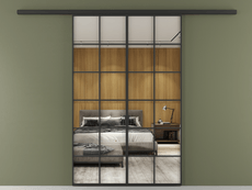 Перегородка Формато вдоль стены 2 створки